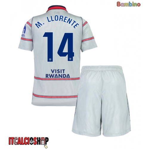 Atletico Madrid Marcos Llorente #14 Terza Maglia Bambino 2026-27 Manica Corta (+ Pantaloni corti)